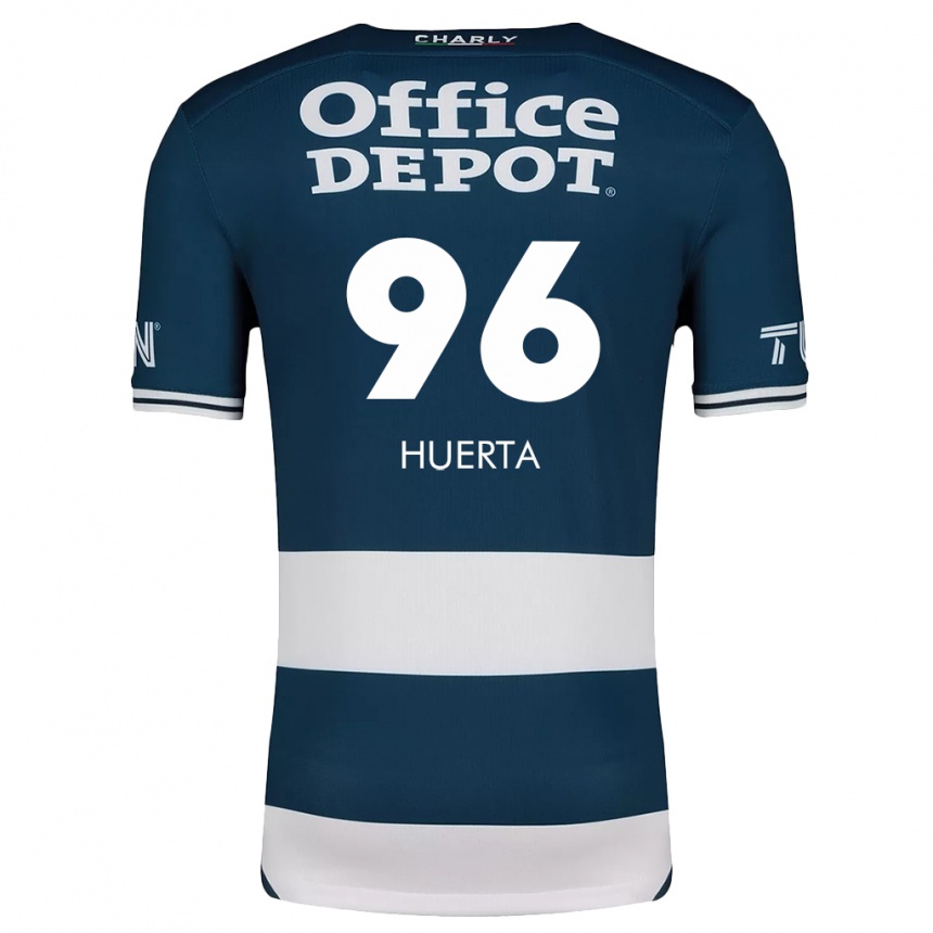 Men Football Edwin Huerta #96 Blue White Home Jersey 2024/25 T-Shirt Canada