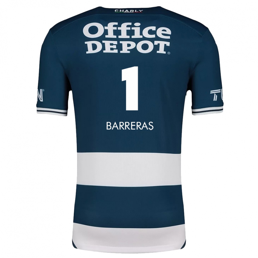 Men Football Esthefanny Barreras #1 Blue White Home Jersey 2024/25 T-Shirt Canada