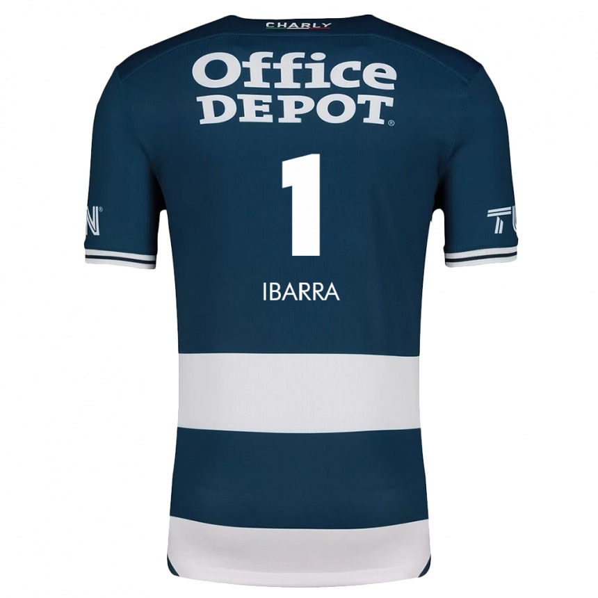 Men Football Fabiola Ibarra #1 Blue White Home Jersey 2024/25 T-Shirt Canada