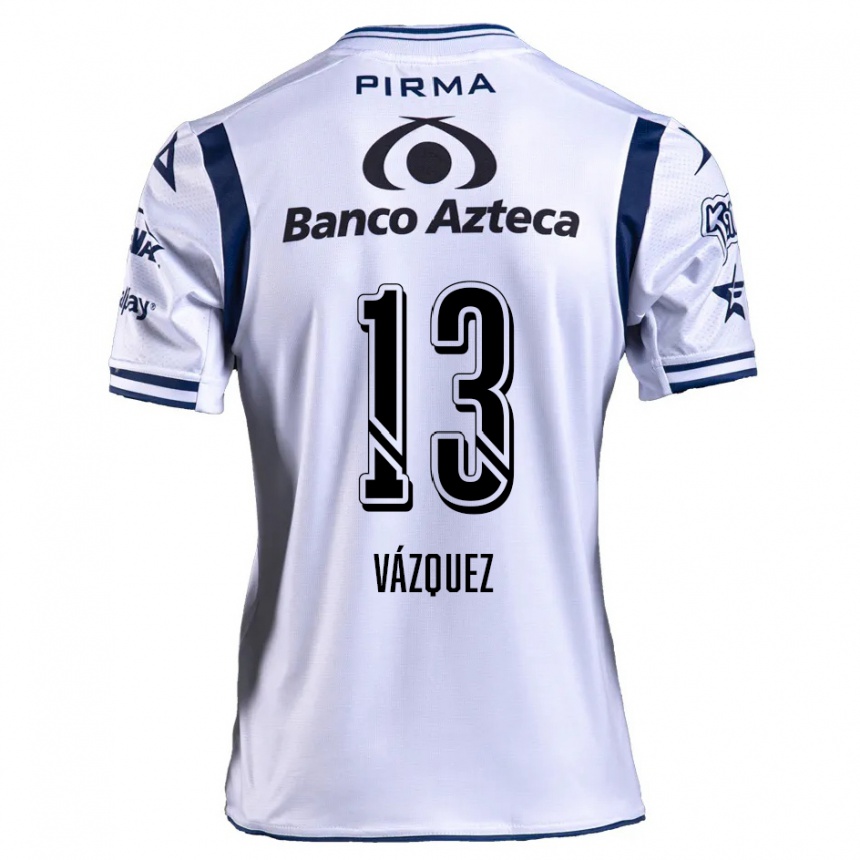 Men Football Ivo Vázquez #13 White Navy Blue Home Jersey 2024/25 T-Shirt Canada