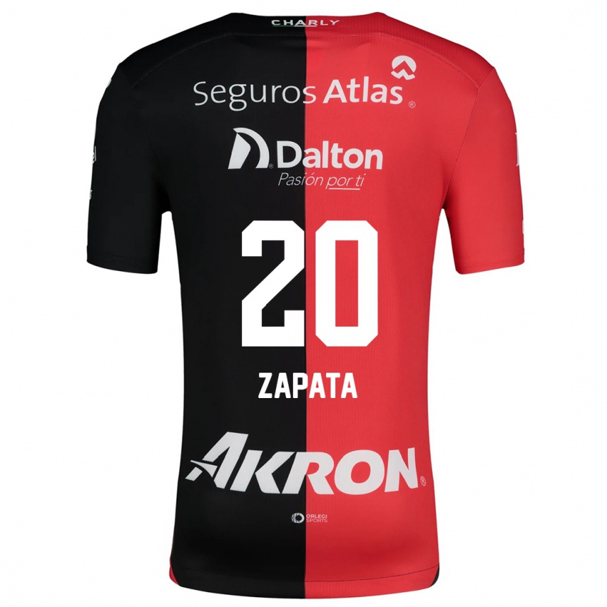 Homme Football Maillot Juan Zapata #20 Rouge Noir Tenues Domicile 2024/25 Canada