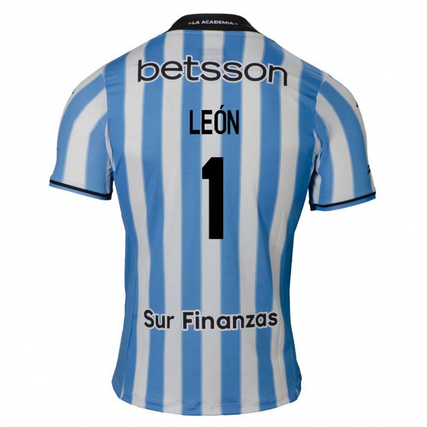 Men Football Roberto León #1 Blue White Black Home Jersey 2024/25 T-Shirt Canada