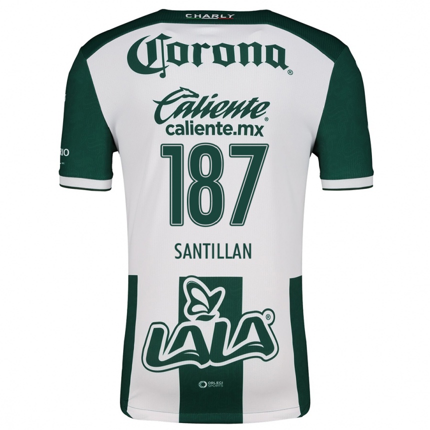 Men Football Emilio Santillán #187 Green White Home Jersey 2024/25 T-Shirt Canada