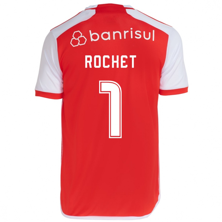 Homme Football Maillot Sergio Rochet #1 Rouge Blanc Tenues Domicile 2024/25 Canada