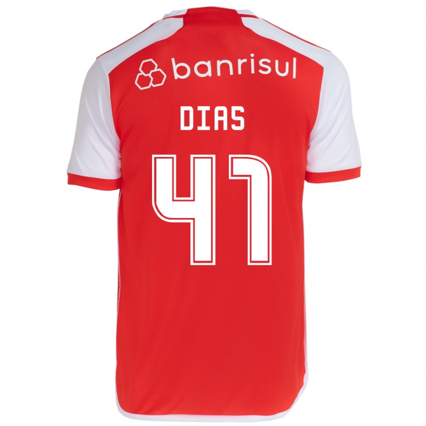 Men Football Matheus Dias #41 Red White Home Jersey 2024/25 T-Shirt Canada