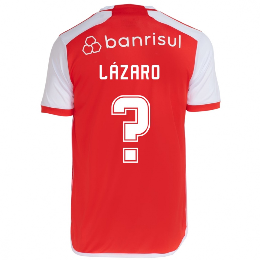 Homme Football Maillot Lázaro #0 Rouge Blanc Tenues Domicile 2024/25 Canada