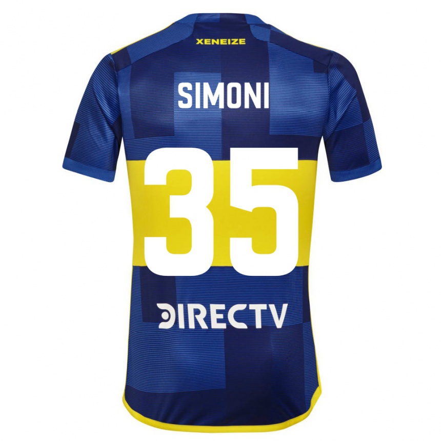 Homme Football Maillot Valentino Simoni #35 Bleu Jaune Tenues Domicile 2024/25 Canada