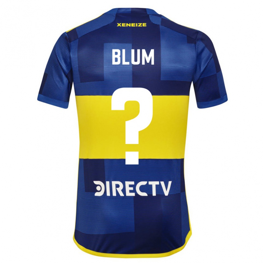 Men Football Baltazar Blum #0 Blue Yellow Home Jersey 2024/25 T-Shirt Canada