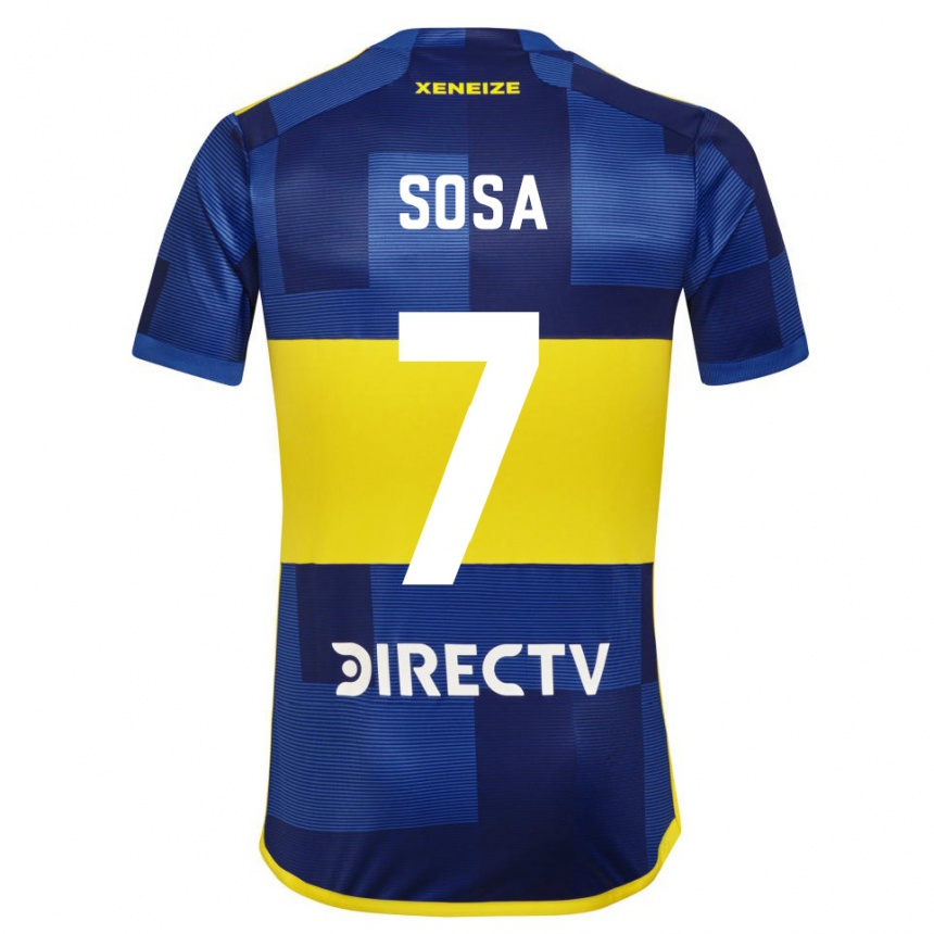 Men Football Elián Sosa #7 Blue Yellow Home Jersey 2024/25 T-Shirt Canada