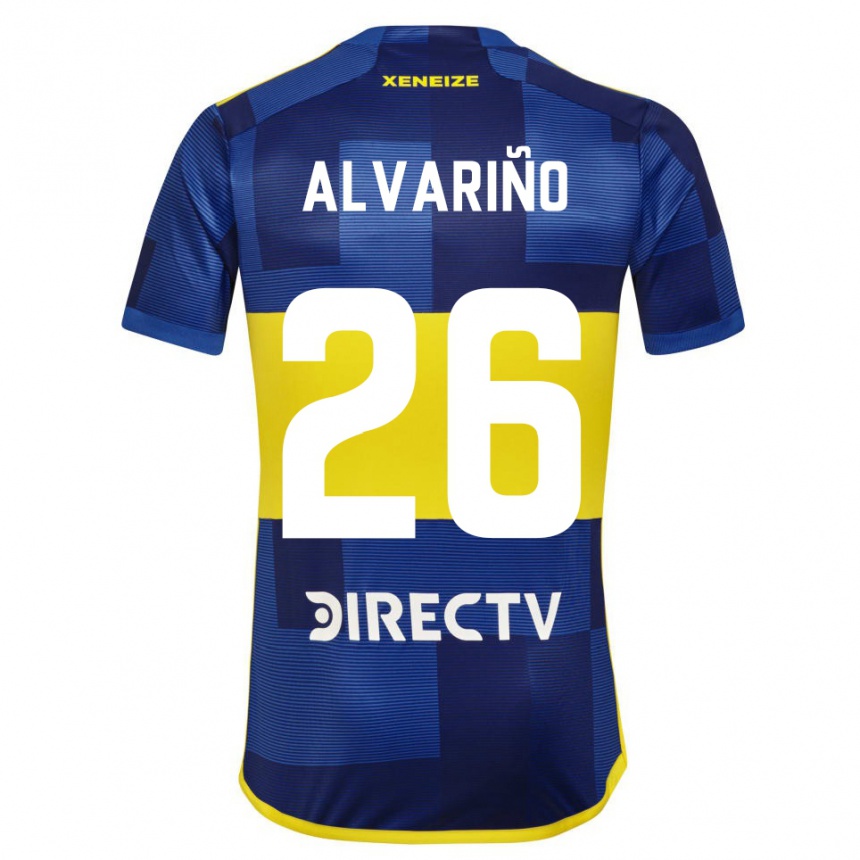 Men Football Alexis Alvariño #26 Blue Yellow Home Jersey 2024/25 T-Shirt Canada