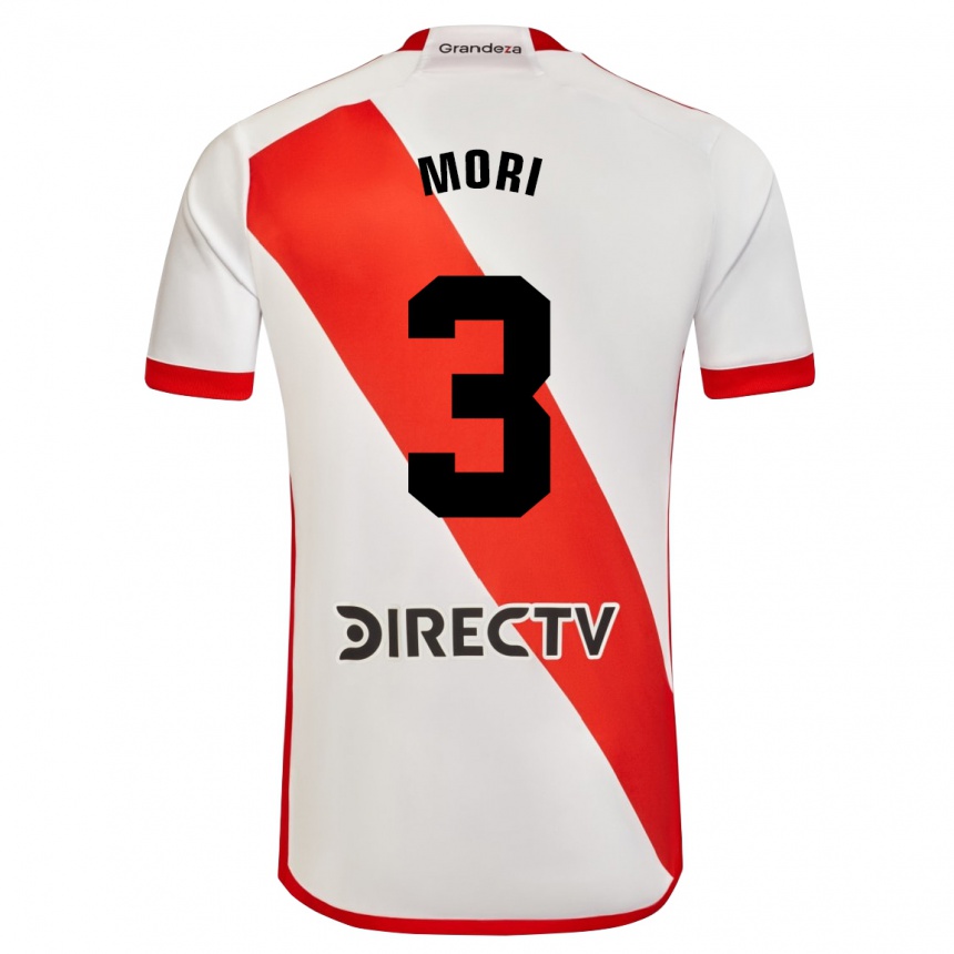 Men Football Ramiro Funes Mori #3 White Red Home Jersey 2024/25 T-Shirt Canada