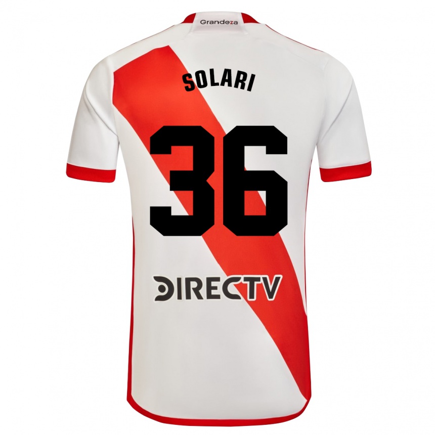 Homme Football Maillot Pablo Solari #36 Blanc Rouge Tenues Domicile 2024/25 Canada