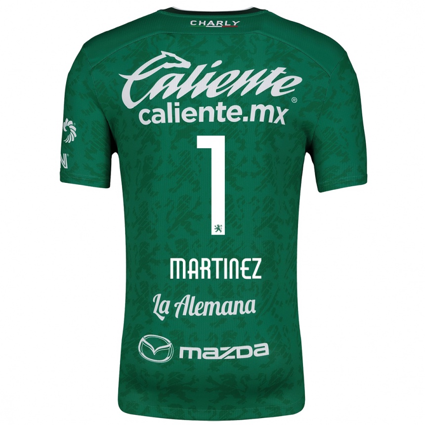 Men Football Angeles Martínez #1 Green White Home Jersey 2024/25 T-Shirt Canada