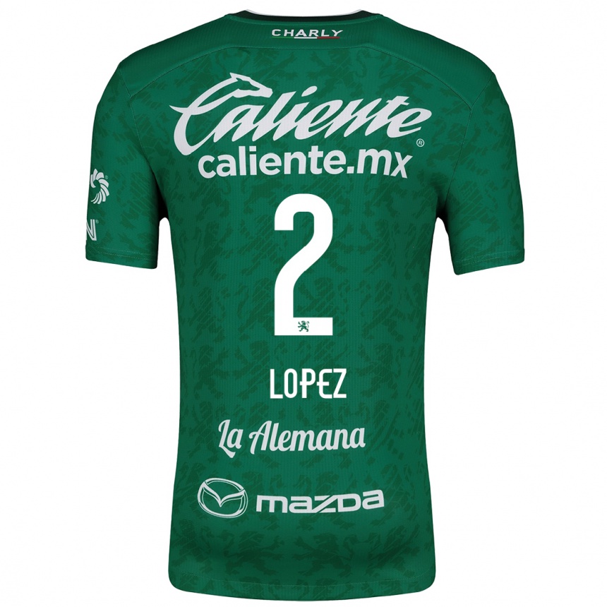 Homme Football Maillot Vanessa López #2 Vert Blanc Tenues Domicile 2024/25 Canada