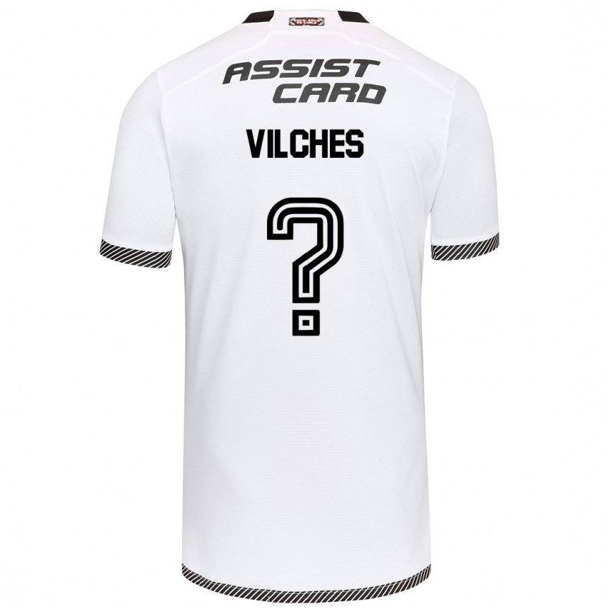 Men Football Patricio Vilches #0 White Black Home Jersey 2024/25 T-Shirt Canada