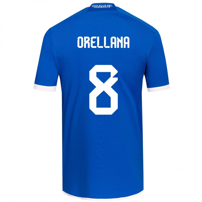 Men Football Denisse Orellana #8 Blue White Home Jersey 2024/25 T-Shirt Canada