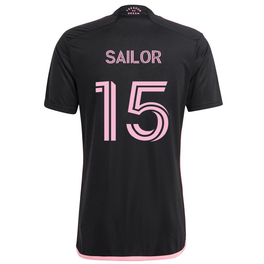 Men Football Ryan Sailor #15 Black Away Jersey 2024/25 T-Shirt Canada