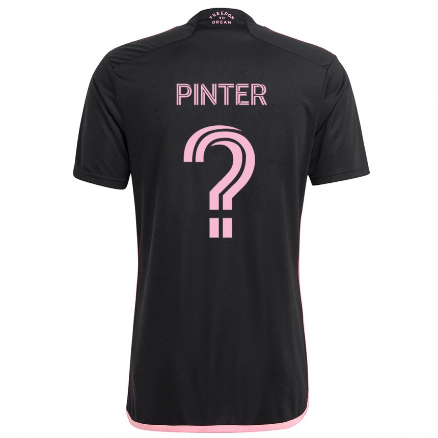 Men Football Daniel Pinter #0 Black Away Jersey 2024/25 T-Shirt Canada