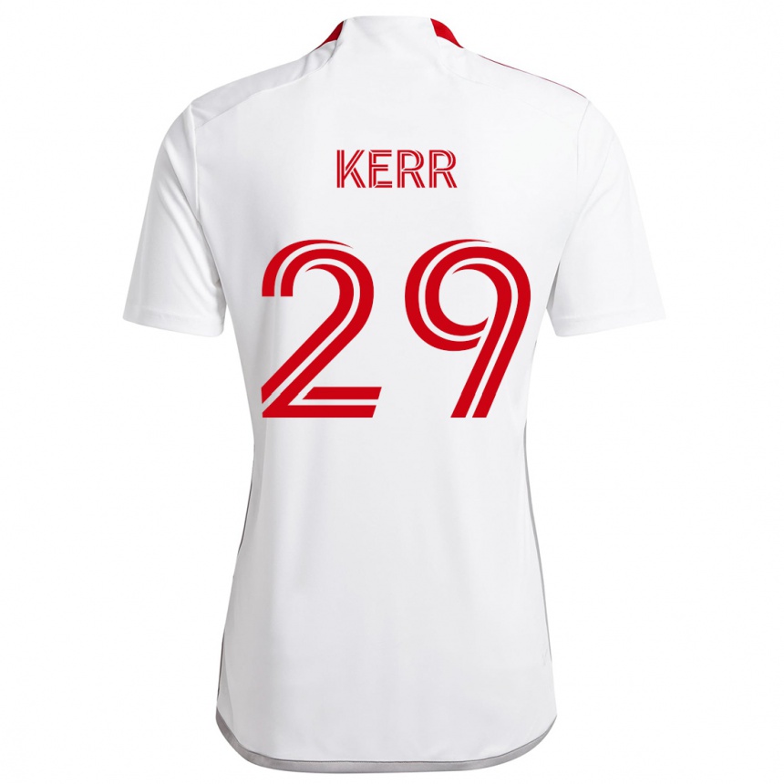 Homme Football Maillot Deandre Kerr #29 Blanc Rouge Tenues Extérieur 2024/25 Canada