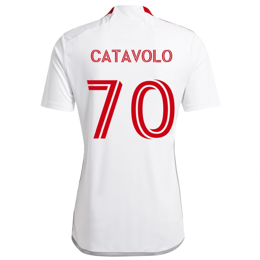 Homme Football Maillot Matthew Catavolo #70 Blanc Rouge Tenues Extérieur 2024/25 Canada