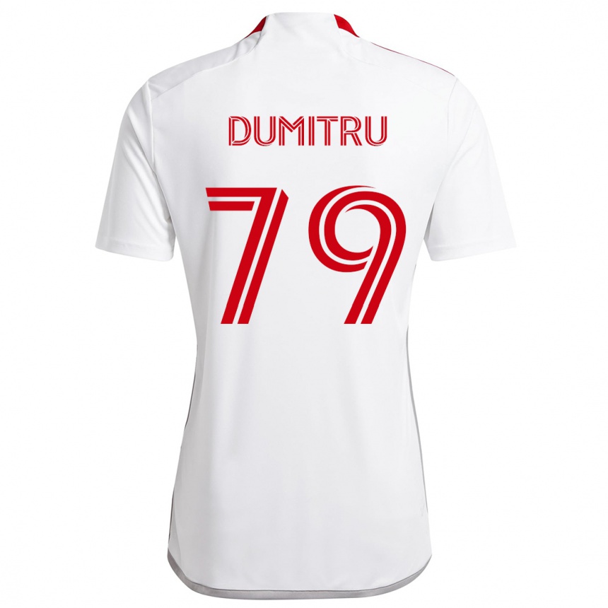 Homme Football Maillot Andrei Dumitru #79 Blanc Rouge Tenues Extérieur 2024/25 Canada