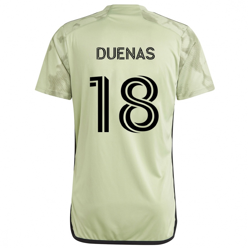 Men Football Érik Dueñas #18 Light Green Away Jersey 2024/25 T-Shirt Canada