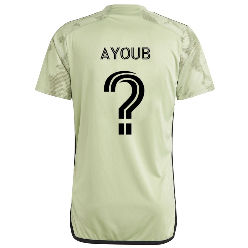 Men Football Ryan Ayoub #0 Light Green Away Jersey 2024/25 T-Shirt Canada