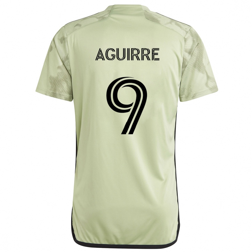 Homme Football Maillot Dustin Aguirre #9 Vert Clair Tenues Extérieur 2024/25 Canada