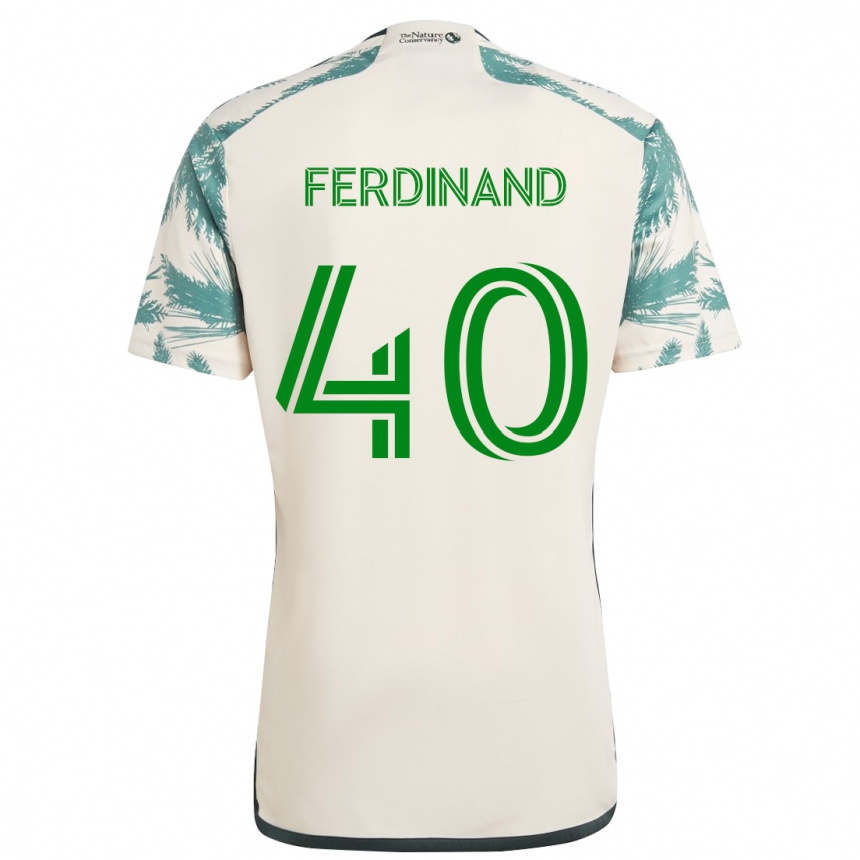 Homme Football Maillot Keesean Ferdinand #40 Beige Marron Tenues Extérieur 2024/25 Canada