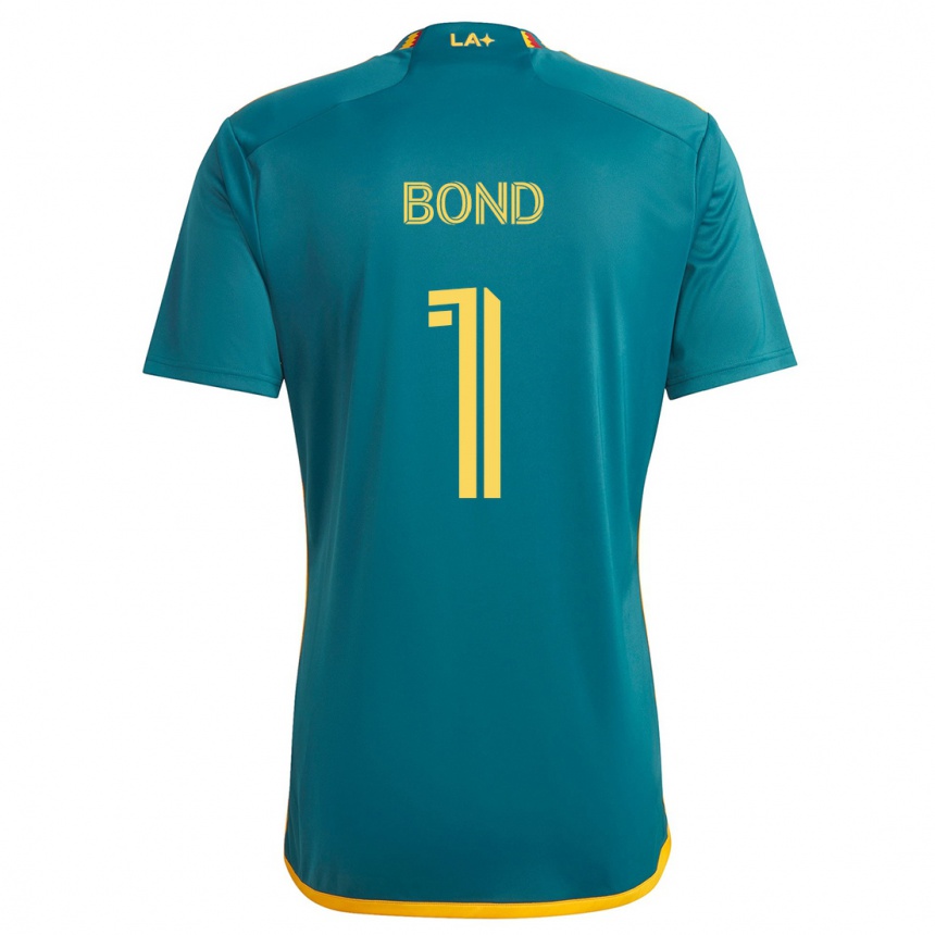 Men Football Jonathan Bond #1 Green Yellow Away Jersey 2024/25 T-Shirt Canada