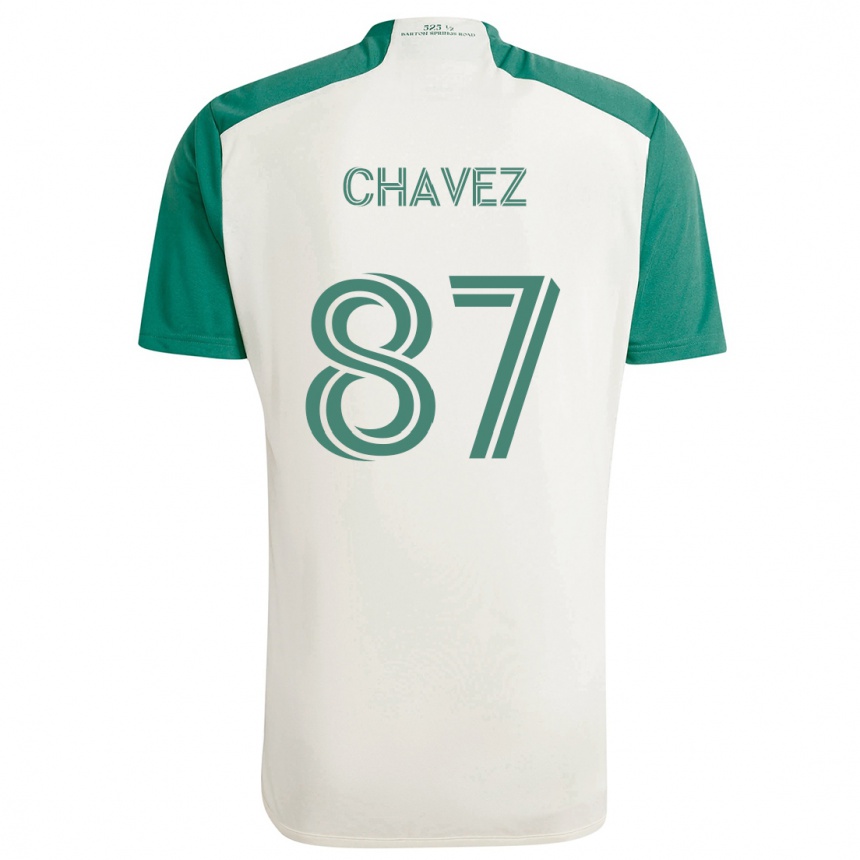 Homme Football Maillot Alfonso Ocampo-Chávez #87 Couleurs Beiges Vert Tenues Extérieur 2024/25 Canada