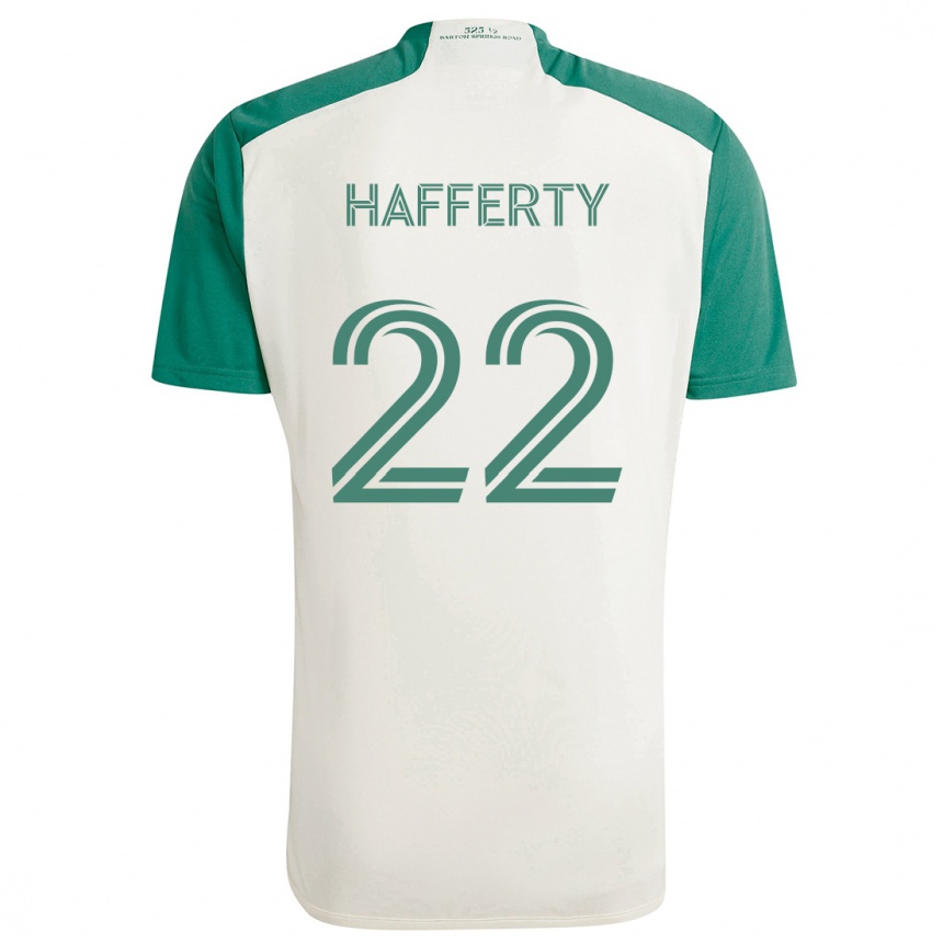 Homme Football Maillot Joe Hafferty #22 Couleurs Beiges Vert Tenues Extérieur 2024/25 Canada