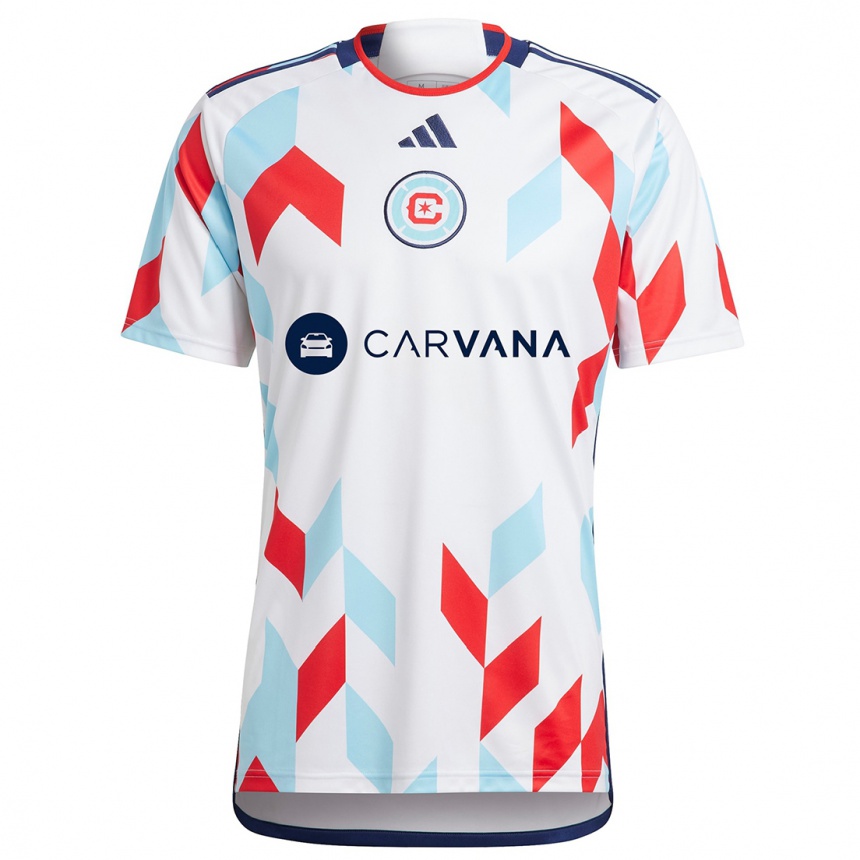 Men Football Javier Casas #37 White Red Blue Away Jersey 2024/25 T-Shirt Canada