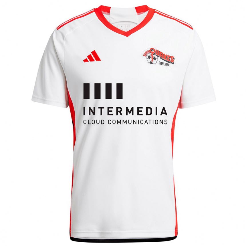 Men Football Your Name #0 White Red Away Jersey 2024/25 T-Shirt Canada