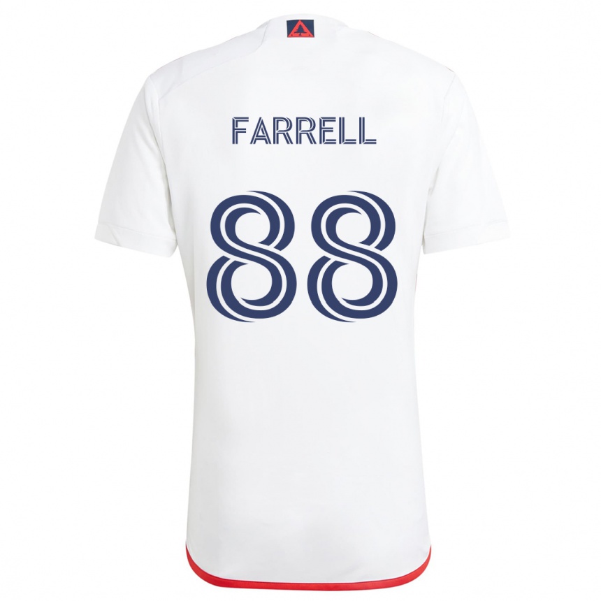 Men Football Andrew Farrell #88 White Red Away Jersey 2024/25 T-Shirt Canada