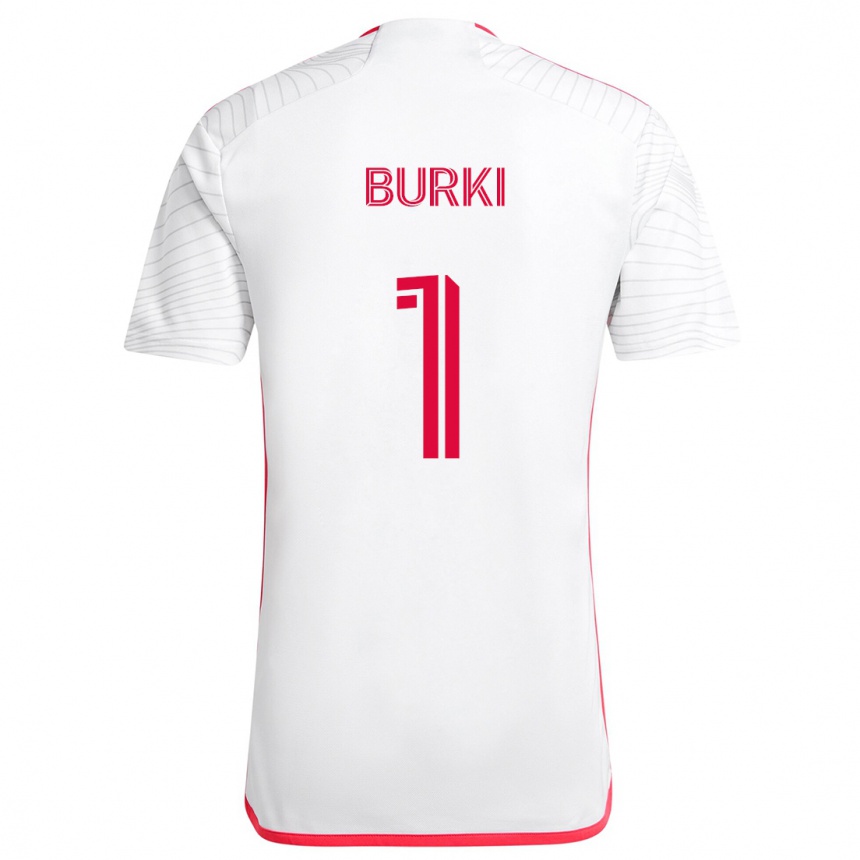 Men Football Roman Bürki #1 White Red Away Jersey 2024/25 T-Shirt Canada