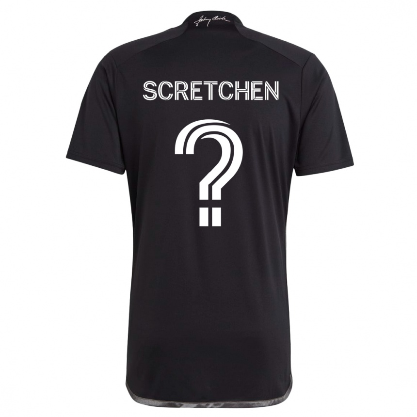 Men Football Cannon Scretchen #0 Black Away Jersey 2024/25 T-Shirt Canada