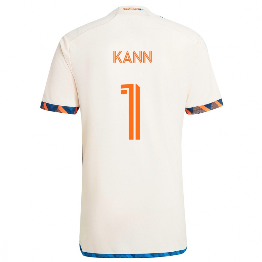 Men Football Alec Kann #1 White Orange Away Jersey 2024/25 T-Shirt Canada