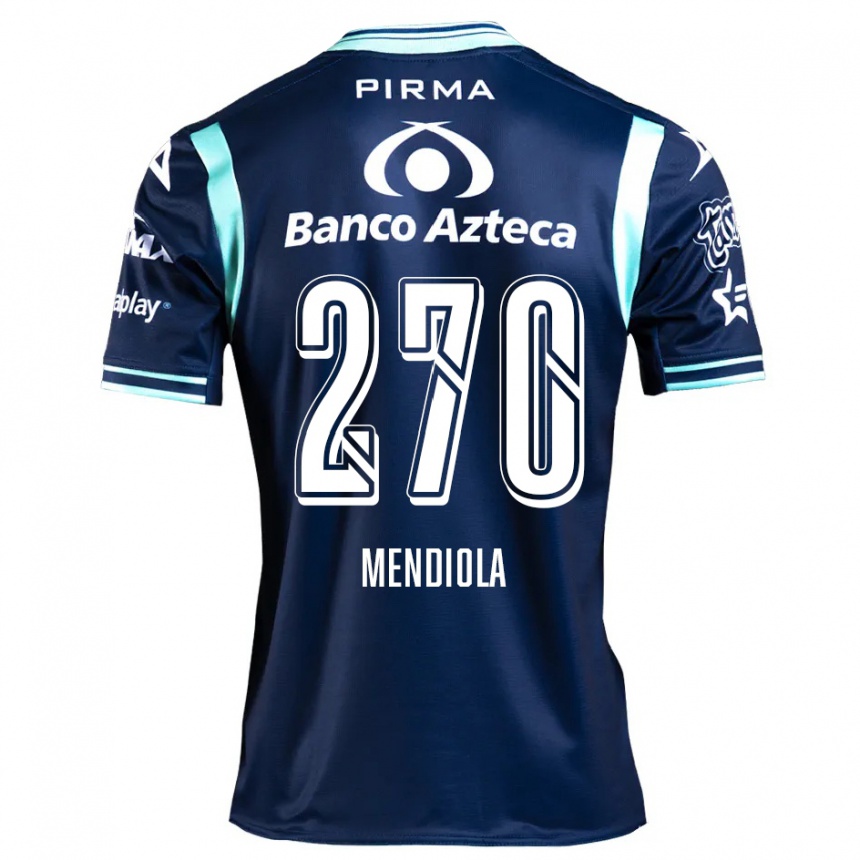 Men Football Carlos Mendiola #270 Navy Blue Away Jersey 2024/25 T-Shirt Canada