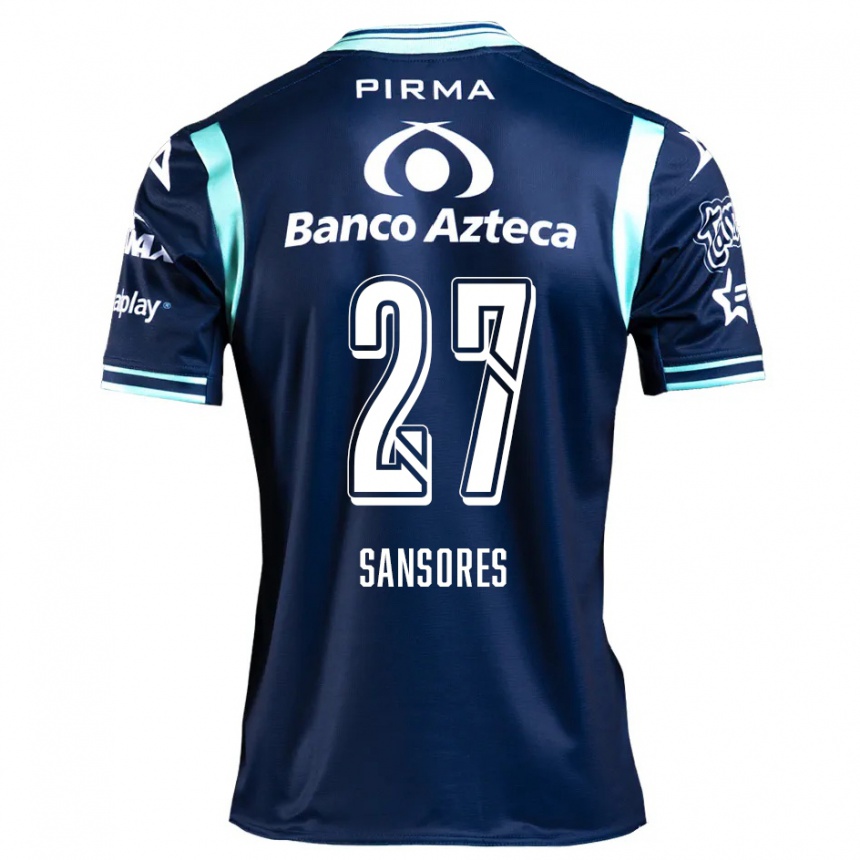 Men Football Miguel Sansores #27 Navy Blue Away Jersey 2024/25 T-Shirt Canada