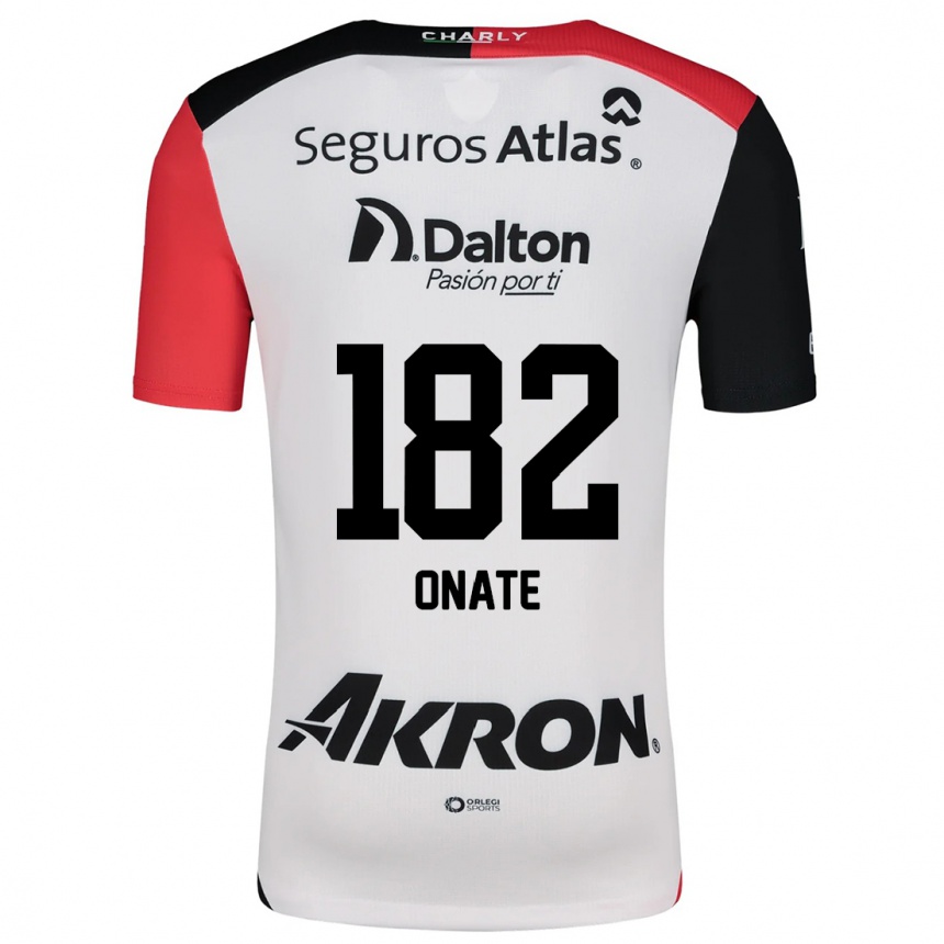 Men Football Axel Oñate #182 White Red Black Away Jersey 2024/25 T-Shirt Canada