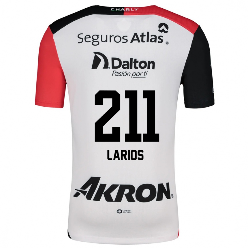 Men Football Israel Larios #211 White Red Black Away Jersey 2024/25 T-Shirt Canada