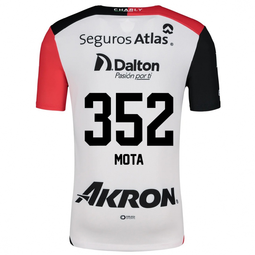 Men Football Noé Mota #352 White Red Black Away Jersey 2024/25 T-Shirt Canada