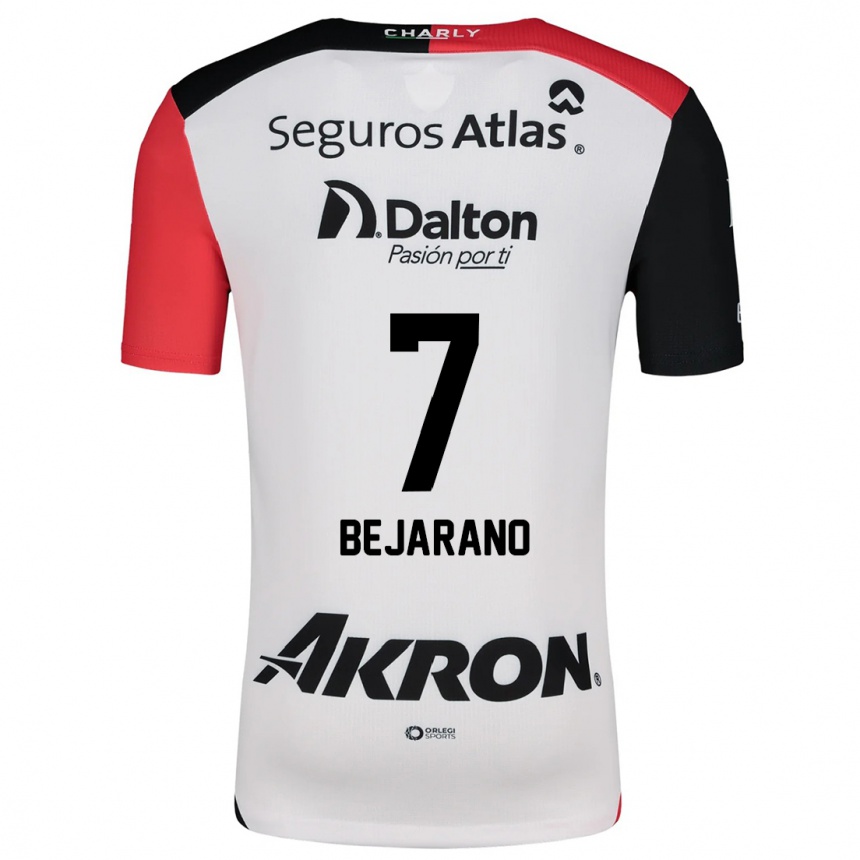 Men Football Susan Bejarano #7 White Red Black Away Jersey 2024/25 T-Shirt Canada