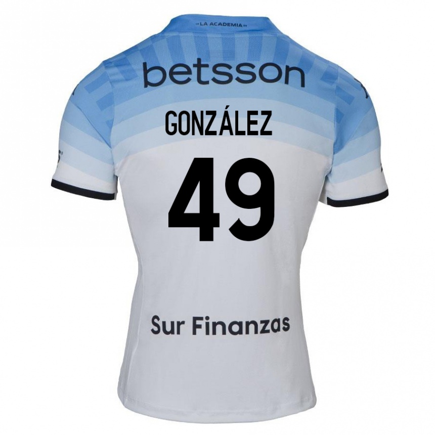 Homme Football Maillot David González #49 Blanc Bleu Noir Tenues Extérieur 2024/25 Canada