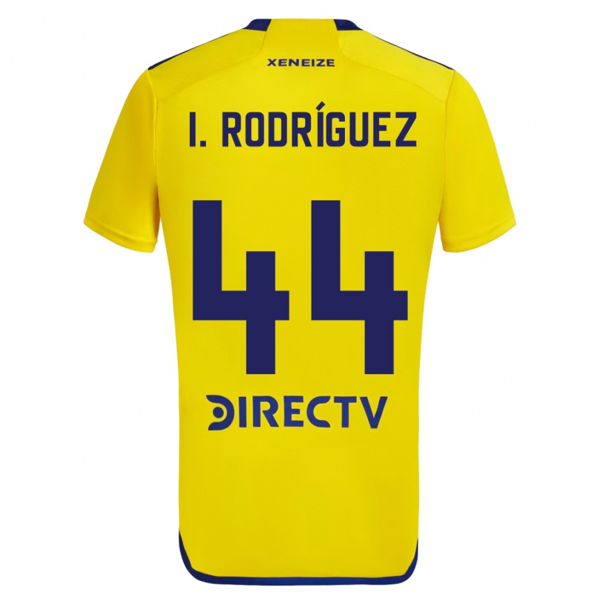 Homme Football Maillot Ignacio Rodríguez #44 Jaune Bleu Tenues Extérieur 2024/25 Canada