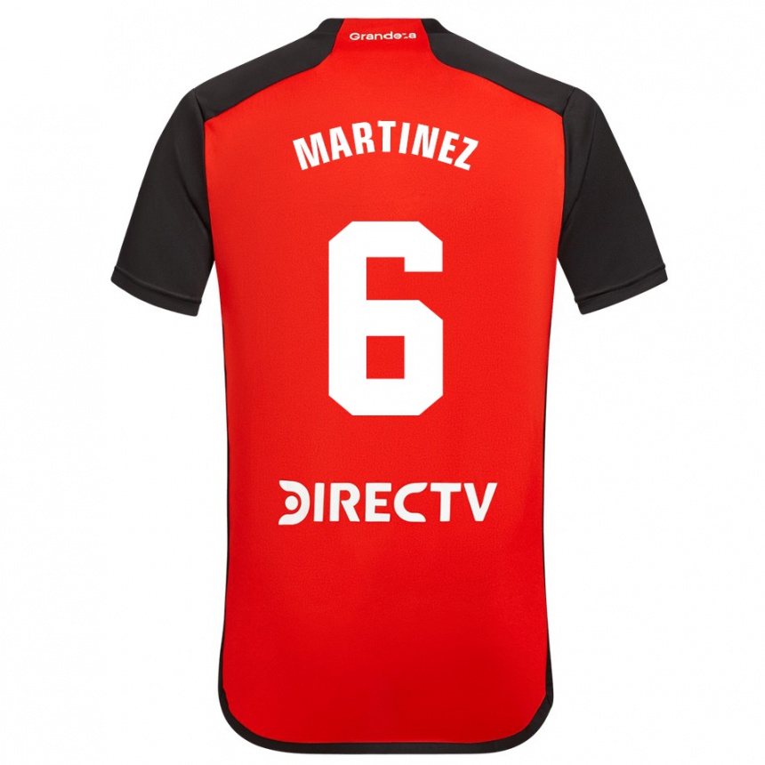 Men Football David Martínez #6 Red Black White Away Jersey 2024/25 T-Shirt Canada