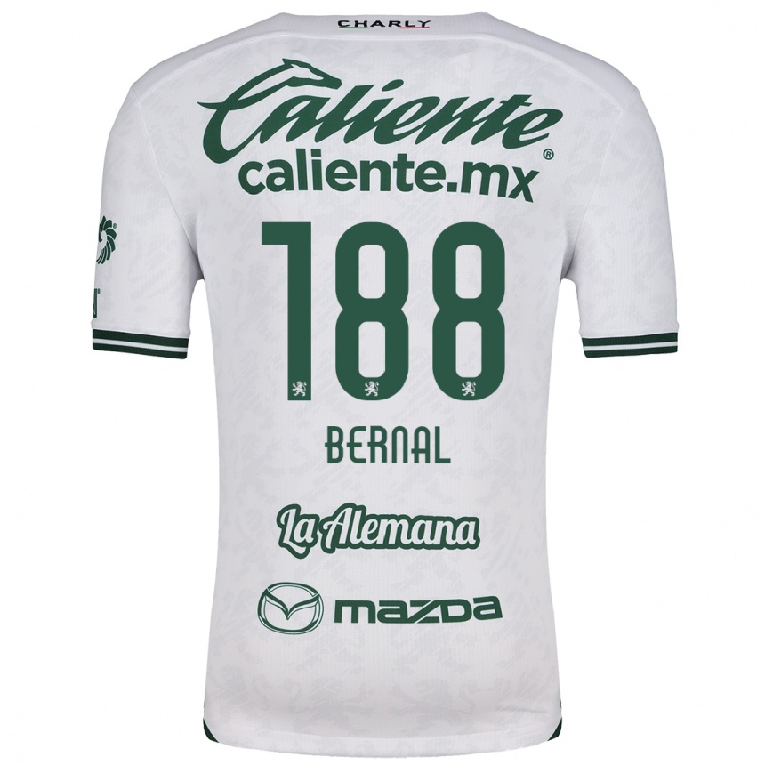 Men Football Juan Bernal #188 White Green Away Jersey 2024/25 T-Shirt Canada