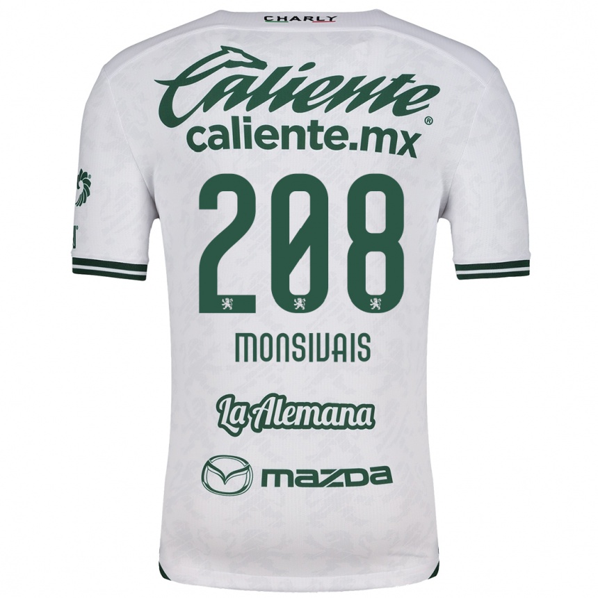 Men Football Daniel Monsivaís #208 White Green Away Jersey 2024/25 T-Shirt Canada