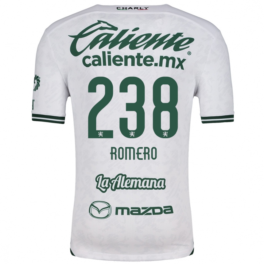 Homme Football Maillot Paulo Romero #238 Blanc Vert Tenues Extérieur 2024/25 Canada